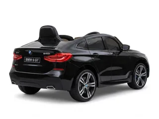 Voiture électrique enfant BMW Série 6 GT noir 12V, habitacle simili cuir, pour enfant de 3-6 ans, visuel 2