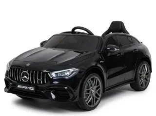 Voiture électrique enfant Mercedes CLA 45 noir métallisé 12V, avec télécommande parentale, pour enfant de 3-6 ans