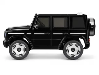 Voiture électrique enfant Mercedes EQG noir 12V, démarrage progressif Soft-Start, pour enfant de 3-6 ans