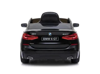 Voiture électrique enfant BMW Série 6 GT noir 12V, lecteur MP3 Bluetooth, habitacle simili cuir, pour enfant de 3-6 ans, visuel 2