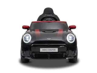Voiture électrique enfant Mini Cooper S noir métallisé 12V, sous licence officielle, démarrage progressif Soft-Start, pour enfant de 3-6 ans
