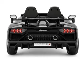 Voiture électrique enfant Lamborghini Aventador SVJ noir 24V, mode drift dérapage contrôlé, pour enfant de 5-9 ans
