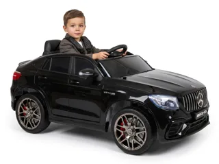 Voiture électrique enfant Mercedes GLC 63 AMG noir 12V, sous licence officielle, pour enfant de 3-6 ans