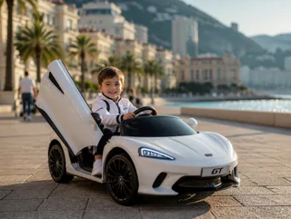 Voiture électrique enfant McLaren 620 GT blanc 12V, sous licence officielle, jusqu'à 5 km/h, pour enfant de 3-6 ans