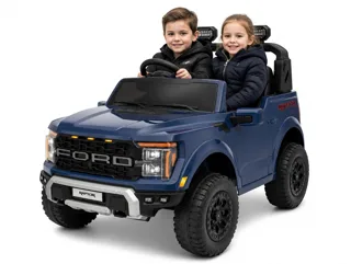Voiture électrique enfant Ford Raptor bleu 24V, sous licence officielle, pour enfant de 5-9 ans
