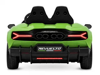 Voiture électrique enfant Lamborghini Revuelto vert 24V, jusqu'à 10 km/h, pour enfant de 5-9 ans