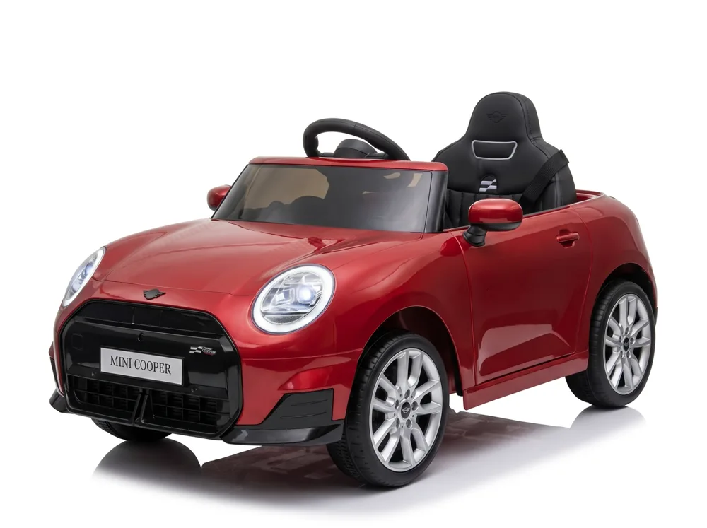 Voiture électrique enfant Mini Cooper S rouge 12V, sous licence officielle, pour enfant de 3-6 ans