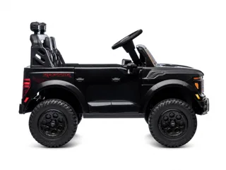 Voiture électrique enfant Ford Raptor noir 24V, sous licence officielle, phares et feux fonctionnels, pour enfant de 5-9 ans
