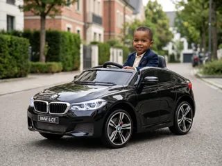 Voiture électrique enfant BMW Série 6 GT noir 12V, habitacle simili cuir, pour enfant de 3-6 ans, visuel 3