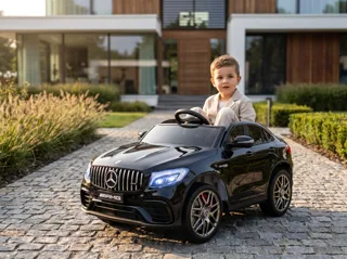 Voiture électrique enfant Mercedes GLC 63 AMG noir 12V, jusqu'à 5 km/h, pour enfant de 3-6 ans
