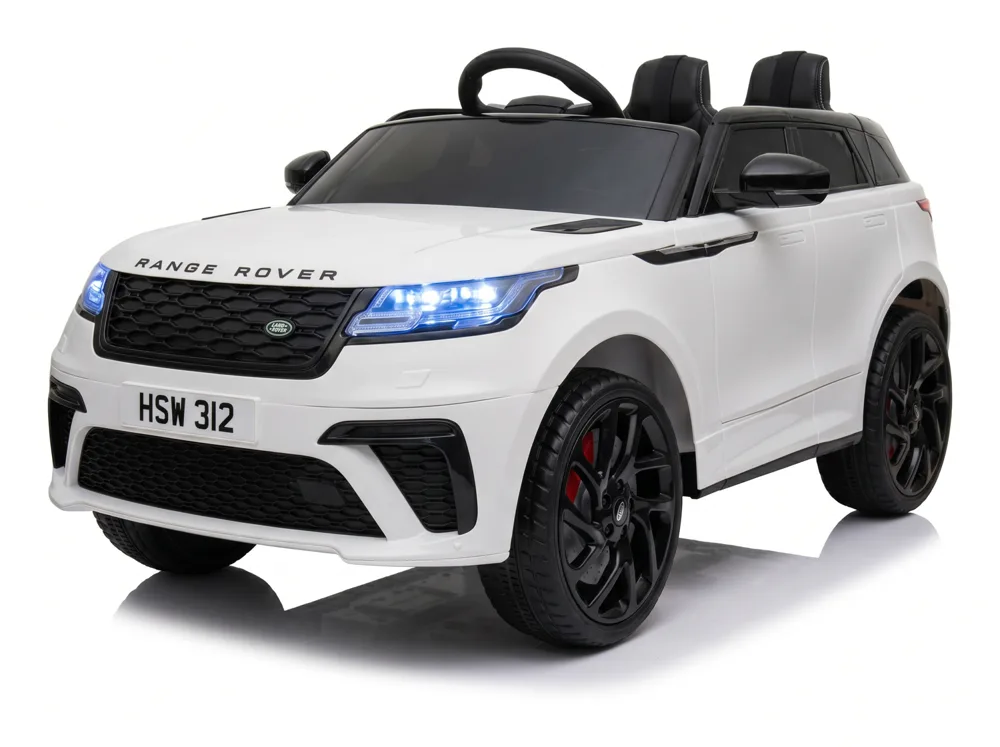 Voiture électrique enfant Range Rover Velar blanc 12V, sous licence officielle, pour enfant de 3-6 ans