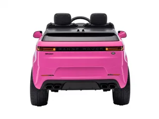 Voiture électrique enfant Range Rover Sport rose 24V, sous licence officielle, roues gomme EVA souple, pour enfant de 5-9 ans