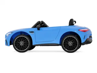 Voiture électrique enfant Mercedes SL 63 bleu 12V, ceinture de sécurité, pour enfant de 3-6 ans