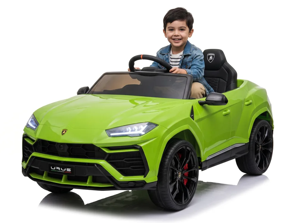 Voiture électrique enfant Lamborghini Urus vert 12V, sous licence officielle, pour enfant de 3-6 ans