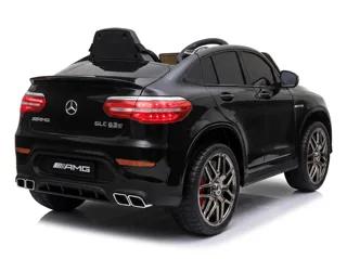 Voiture électrique enfant Mercedes GLC 63 AMG noir 12V, phares et feux fonctionnels, pour enfant de 3-6 ans
