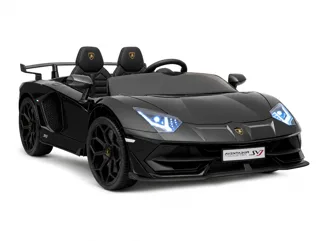 Voiture électrique enfant Lamborghini Aventador SVJ noir 24V, avec télécommande parentale, pour enfant de 5-9 ans
