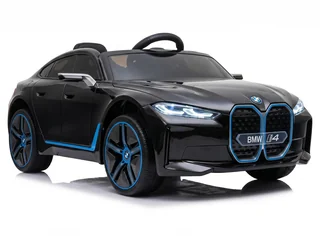 BMW i4 enfant 12V noir, vue de profil