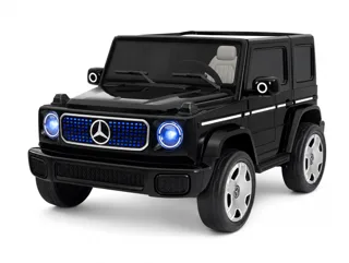 Voiture électrique enfant Mercedes EQG noir 12V, lecteur MP3 Bluetooth, pour enfant de 3-6 ans