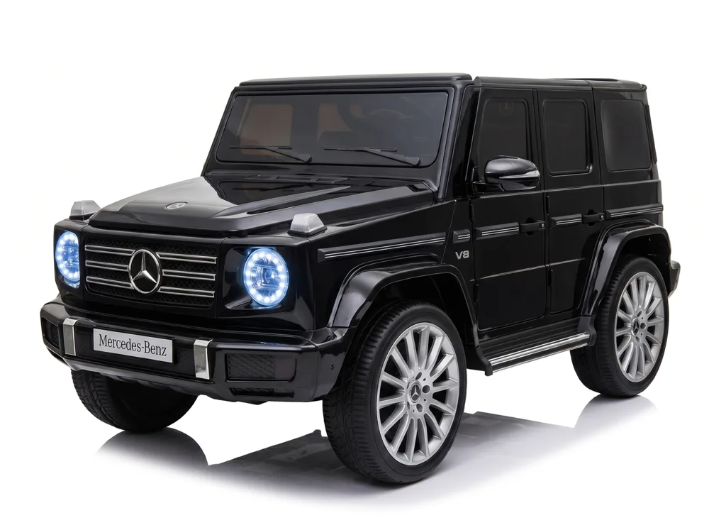 Voiture électrique enfant Mercedes G500 noir 12V, sous licence officielle, pour enfant de 3-6 ans