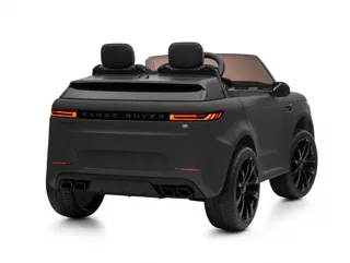 Voiture électrique enfant Range Rover Sport noir 24V, roues gomme EVA souple, pour enfant de 5-9 ans