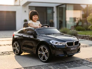 Voiture électrique enfant BMW Série 6 GT noir 12V, lecteur MP3 Bluetooth, pour enfant de 3-6 ans, visuel 3