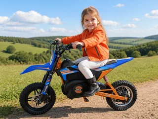 Voiture électrique enfant Moto Cross X-Bike 24V, suspensions, pour enfant de 5-9 ans, visuel 3