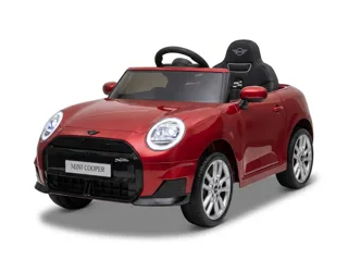 Voiture électrique enfant Mini Cooper S rouge 12V, démarrage progressif Soft-Start, pour enfant de 3-6 ans