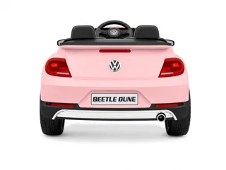Voiture électrique enfant Volkswagen Beetle rose 12V, jusqu'à 5 km/h, pour enfant de 3-6 ans