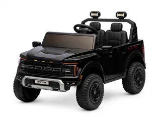 Voiture électrique enfant Ford Raptor noir 24V, sous licence officielle, avec télécommande parentale, pour enfant de 5-9 ans