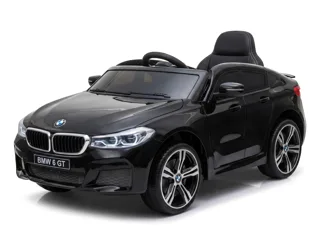 Voiture électrique enfant BMW Série 6 GT noir 12V, habitacle simili cuir, pour enfant de 3-6 ans