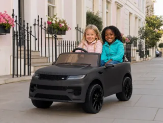 Voiture électrique enfant Range Rover Sport noir 24V, pneus tout-terrain, pour enfant de 5-9 ans