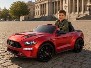 Voiture électrique enfant Ford Mustang Drift 24V, démarrage progressif Soft-Start, ceinture de sécurité, pour enfant de 5-9 ans
