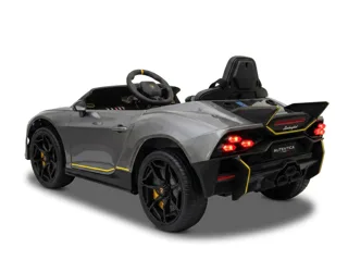 Voiture électrique enfant Lamborghini Auténtica gris 12V, sous licence officielle, roues gomme EVA souple, pour enfant de 3-6 ans