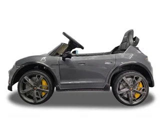 Voiture électrique enfant Porsche Taycan gris 12V, habitacle simili cuir, pour enfant de 3-6 ans, visuel 6