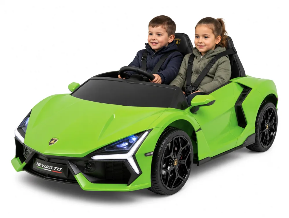 Voiture électrique enfant Lamborghini Revuelto vert 24V, sous licence officielle, pour enfant de 5-9 ans