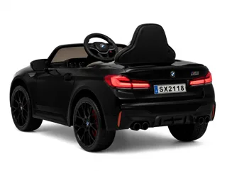 Voiture électrique enfant BMW M5 noir métallisé 24V, sous licence officielle, lecteur MP3 Bluetooth, pour enfant de 5-9 ans