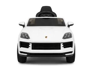 Voiture électrique enfant Porsche Cayenne blanc 12V, démarrage progressif Soft-Start, pour enfant de 3-6 ans