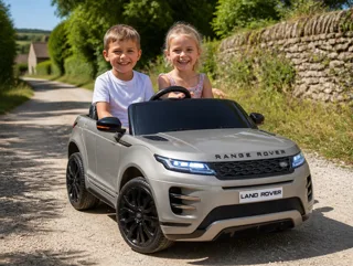 Voiture électrique enfant Range Rover Evoque gris 12V, lecteur MP3 Bluetooth, pour enfant de 3-6 ans
