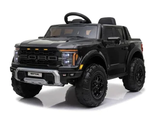 Voiture électrique enfant Ford Raptor noir 12V, ceinture de sécurité, pour enfant de 3-6 ans