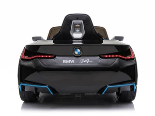 BMW i4 enfant 12V noir, vue arrière avec bandeau LED