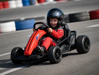 Voiture électrique enfant Drift Kart rouge 24V, jusqu'à 15 km/h, pour enfant de 5-9 ans, visuel 3