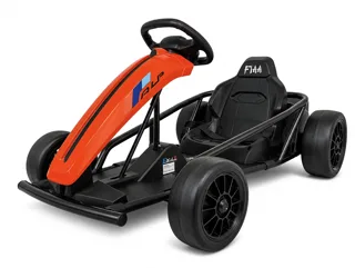 Voiture électrique enfant Drift Kart rouge 24V, mode drift dérapage contrôlé, jusqu'à 15 km/h, pour enfant de 5-9 ans