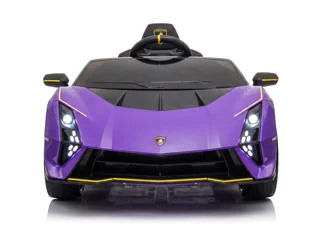 Voiture électrique enfant Lamborghini Auténtica violet 12V, démarrage progressif Soft-Start, pour enfant de 3-6 ans