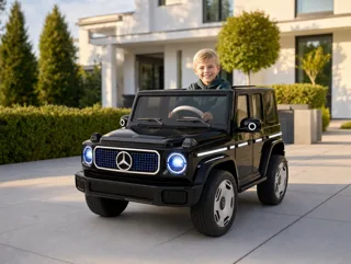 Voiture électrique enfant Mercedes EQG noir 12V, ceinture de sécurité, pour enfant de 3-6 ans