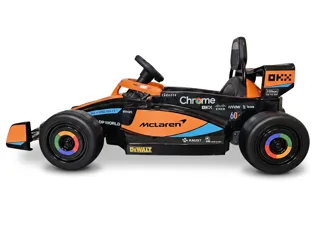 Voiture électrique enfant McLaren Formula 1 12V, phares et feux fonctionnels, pour enfant de 3-6 ans