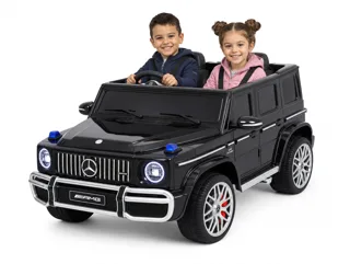 Voiture électrique enfant Mercedes G63 AMG noir métallisé 24V, sous licence officielle, pour enfant de 5-9 ans