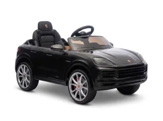 Voiture électrique enfant Porsche Cayenne noir 12V, batterie 7 Ah, pour enfant de 3-6 ans