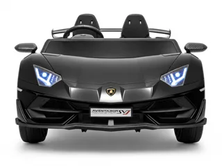 Voiture électrique enfant Lamborghini Aventador SVJ noir 24V, lecteur MP3 Bluetooth, pour enfant de 5-9 ans