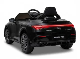 Voiture électrique enfant Mercedes CLA 45 noir métallisé 12V, lecteur MP3 Bluetooth, pour enfant de 3-6 ans