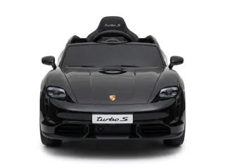 Voiture électrique enfant Porsche Taycan noir 12V, habitacle simili cuir, pour enfant de 3-6 ans, visuel 4
